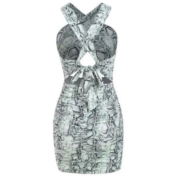 Ruched Snake Skin Dress - Picture 4 of 4